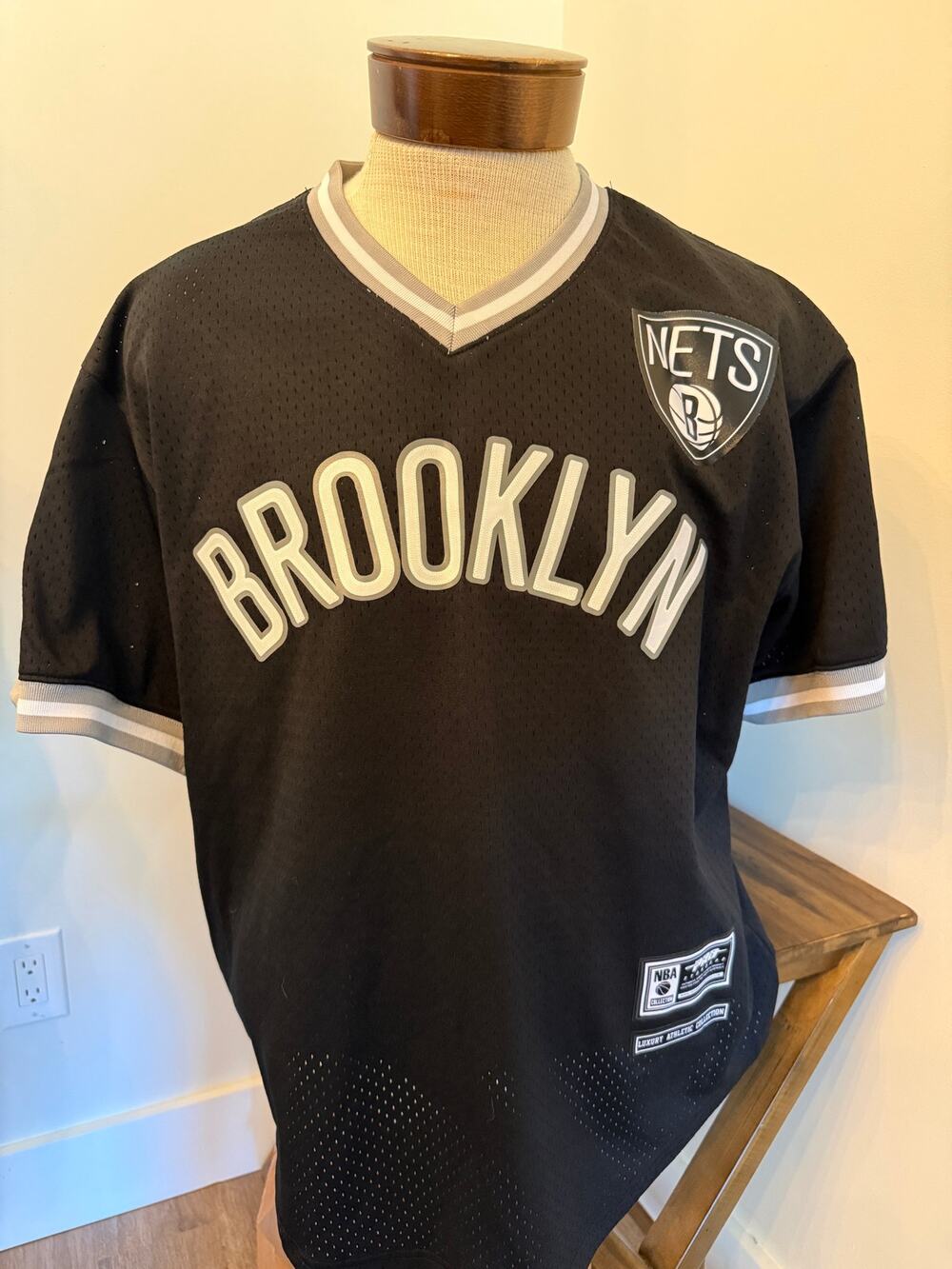 Pro Standard Brooklyn Nets Logo Black Pro Team Mesh Jersey Size Large